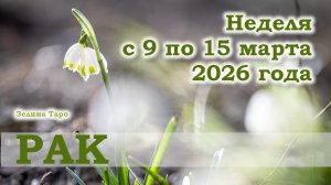 РАК | ТАРО прогноз на неделю с 9 по 15 марта 2026 года