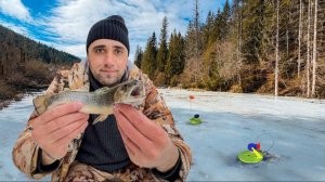 Рыбалка в Карпатах на форель На горном озере на жерлицы