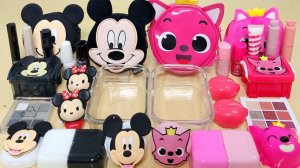 Микки Маус Слайм, смешиваем с косметикой и делаем слаймы. Изготовление слайма. Как сделать слайм