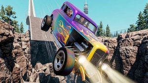 BeamNG Drive - Эпичные высокоскоростные прыжки на автомобиле