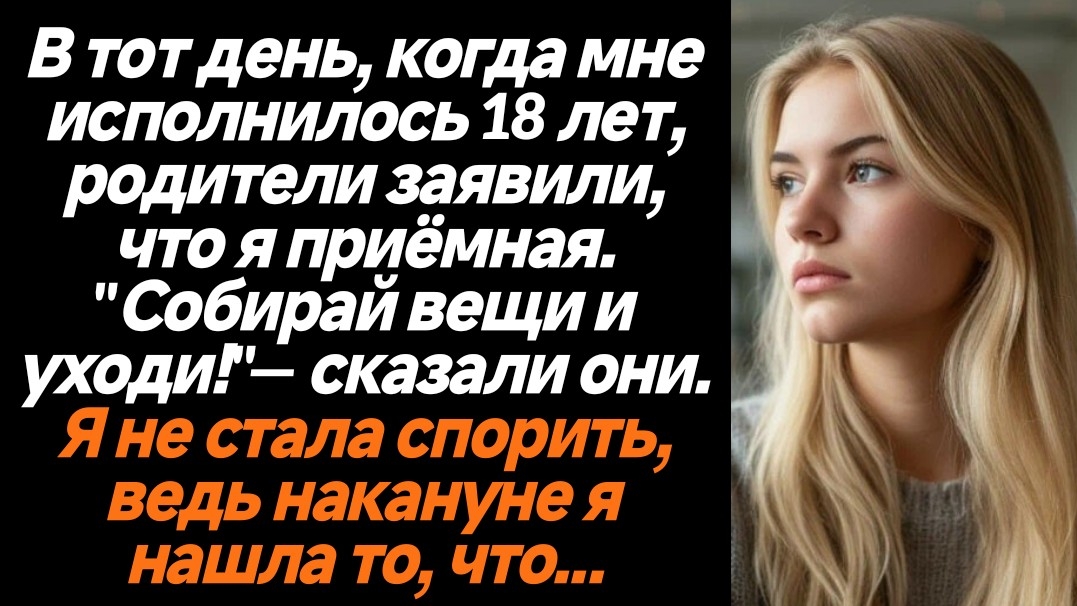 Жизненные истории/В тот день, когда мне исполнилось 18 лет, родители заявили, что я приёмная. «Собир