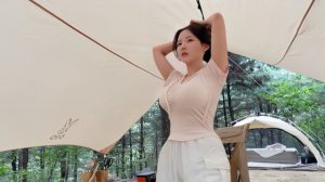 +36 градусов  Кемпинг с вентилятором, душ, звуки природы.