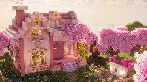 Дом из цветущей сакуры в Minecraft | Простой гайд 🏠