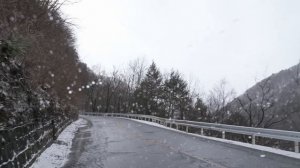 Япония. Заснеженная поездка от Мацумото до горячих источников Хираю в формате 4К