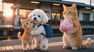 Рыжик и мама-кошка продавали бибимбап, чтобы накопить на подарок… но тут бишону понадобилась помощь!