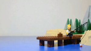 Лего Симпсоны - Летняя рыбалка. Что поймает Гомер на радиоактивном озере?