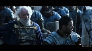 "Гладиатор" После битвы. Цезарь благодарит Максимуса. Прибытие Комода.