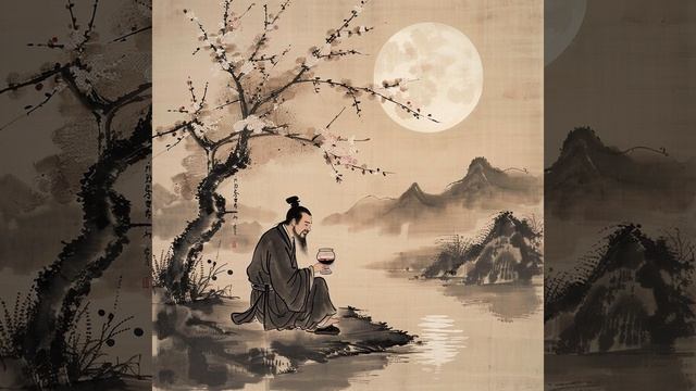 Ли Бо. Пью один под луной (китайский.)