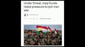 ⚡Иракские курды отказались быть «пушечным мясом» в войне с Ираном,желающих воевать за США не нашлось