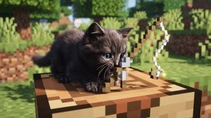 МЯВКА ПОПАЛ ВО ВСЕЛЕННУЮ ИГРЫ MINECRAFT! КОШАЧЬЕ ПУТЕШЕСТВИЕ ПО КУБИЧЕСКОМУ МИРУ! РЕАКЦИЯ! 🙀😾😼