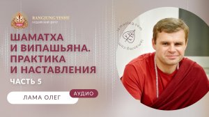 Практические занятия и наставления по буддийской медитации шаматха и випашьяна. (лама Олег) часть5
