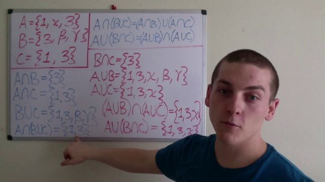 freeCodeCamp.org - 0096 - Maths for Programmers. Sets (Distributive Law (Examples))