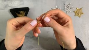 Снежинка № 1 из бисера от Bead garden  Цветы из бисера.