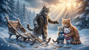 Трогательное Рождественское чудо Храбрый дедушка спас потерявшуюся кошку-маму и котят
