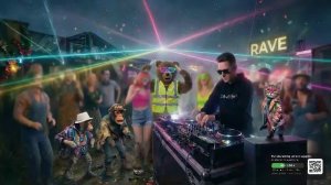 Рейв в деревне 24/7. Звёзды над головой, бас в груди. Кошачий продюсер и команда "рвут танцпол"