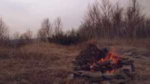 Звук костра на ветру — треск и шипение дров | звуки природы для сна и расслабления (1 час)