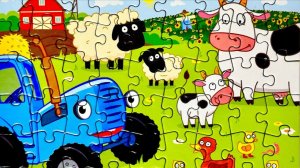 Синий трактор пазл 🧩 Видео для детей и малышей | Мультики с игрушками | для самых маленьких | Детям