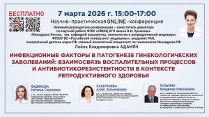 Инфекционные факторы в патогенезе гинекологических заболеваний
