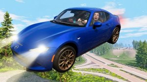 BeamNG Drive - Эпичные высокоскоростные прыжки на автомобиле