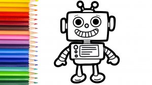 Мультик для детей-как нарисовать РОБОТА для детей/Рисунок РОБОТ для детей