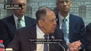 Заявление Сергея Лаврова, сделанное им на встрече с послами арабских государств в Москве: