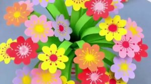 Как сделать ЦВЕТЫ ИЗ БУМАГИ/ПОДЕЛКИ ИЗ  ЦВЕТНОЙ БУМАГИ для детей
