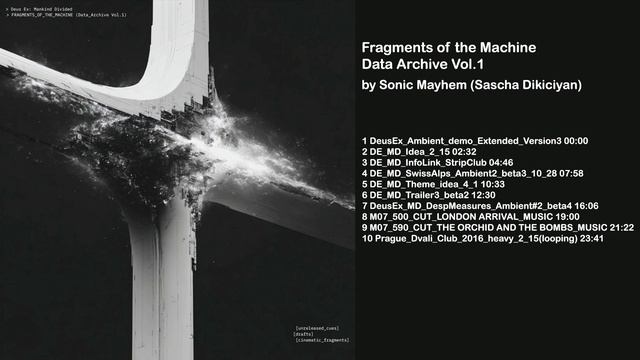 Fragments of the Machine Data Archive Vol.1