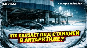 На станции Ноймайер в Антарктиде камера зафиксировала движение тёмного объекта под сооружением