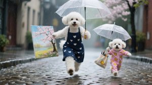 Крошка-щенок проиграл в конкурсе рисунков...💖🎨