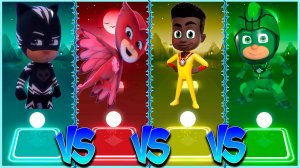 Герои в масках Coffin Dance в Tiles Hop lvl 4 - Мультик PJ Masks