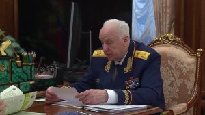 Владимир Путин в Кремле принял главу Следственного комитета Александра Бастрыкина.