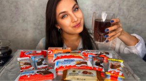 MUKBANG | KINDER DESSERTS | TEA COFFEE