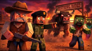 Армия зомби напала на ранчо в «Майнкрафте».