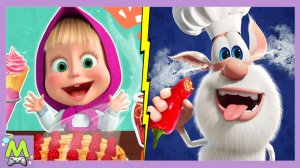 Маша и Медведь vs Говорящий Буба.Битва на Кухне.Кто Лучше Готовит_Мультяшные Игры