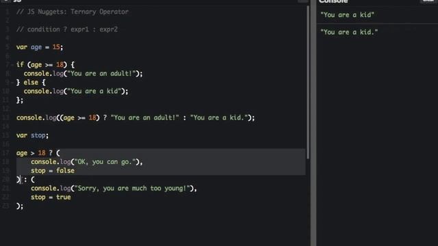 freeCodeCamp.org - 0127 - Ternary Operator