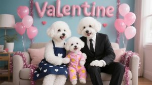 Сюрприз щенка и мамы-собаки на День Святого Валентина растопит сердце папы-пса 💖🐶