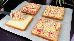 Будут просить еще и еще! Очень вкусные горячие бутерброды! Просто и быстро