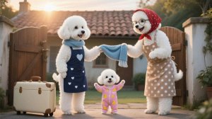 Крошка-щенок и мама-собака в гостях у бабушки — её простой подарок растрогал всех до слёз 🐶💝