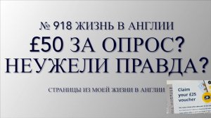 Заплатили £50 за правительственный опрос? Неужели правда? № 918 Жизнь в Англии
