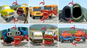 Все превратились в монстров пожиратель машин, пожиратель автобусов, глава дома, блуп и друзья