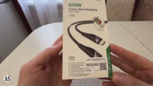 Обзор кабеля Hoco 60W Type-C на Type-C! Заряжай по-умному!