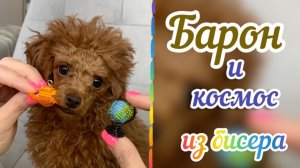 Барон и космос из бисера / Глобус из бисера / Планета Сатурн из бисера / Фигурки из бисера /