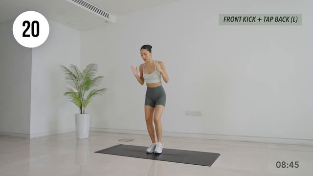 📹 15-минутная тренировка для сжигания калорий  (низкая интенсивность щадящая колени) → #MIZI