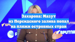 Захарова: Мазут из Персидского залива попал на пляжи островных стран