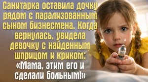Санитарка оставила дочку рядом с парализованным сыном бизнесмена. Когда вернулась, увидела девочку.