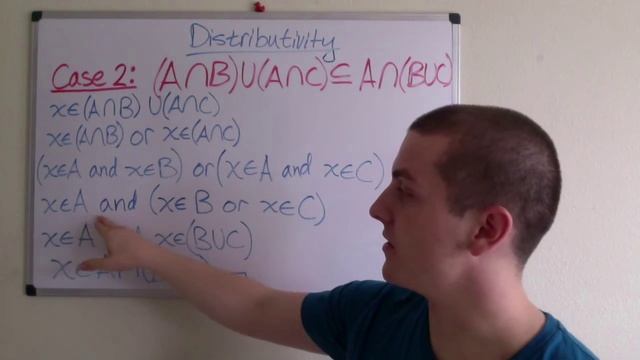 freeCodeCamp.org - 0095 - Maths for Programmers. Sets (Distributive Law Proof (Case 2))