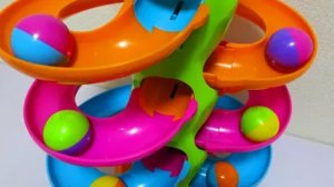 Залипательное видео с шариками, для детей. Используем горку и различные шарики. #дети #видеодлядетей