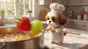 Минихаго приготовил огромную карамельную танхулу с фруктами 🍓🍇