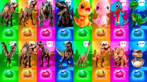 Динозавры МЕГАМИКС 341-344 уровни - Мультики про Динозавров | МУЛЬТФИЛЬМЫ ДИНОЗАВРЫ в Tiles Hop