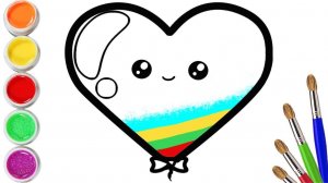 Мультик для детей-Как нарисовать СЕРДЦЕ♥️ /Рисунок и раскраска СЕРДЦЕ